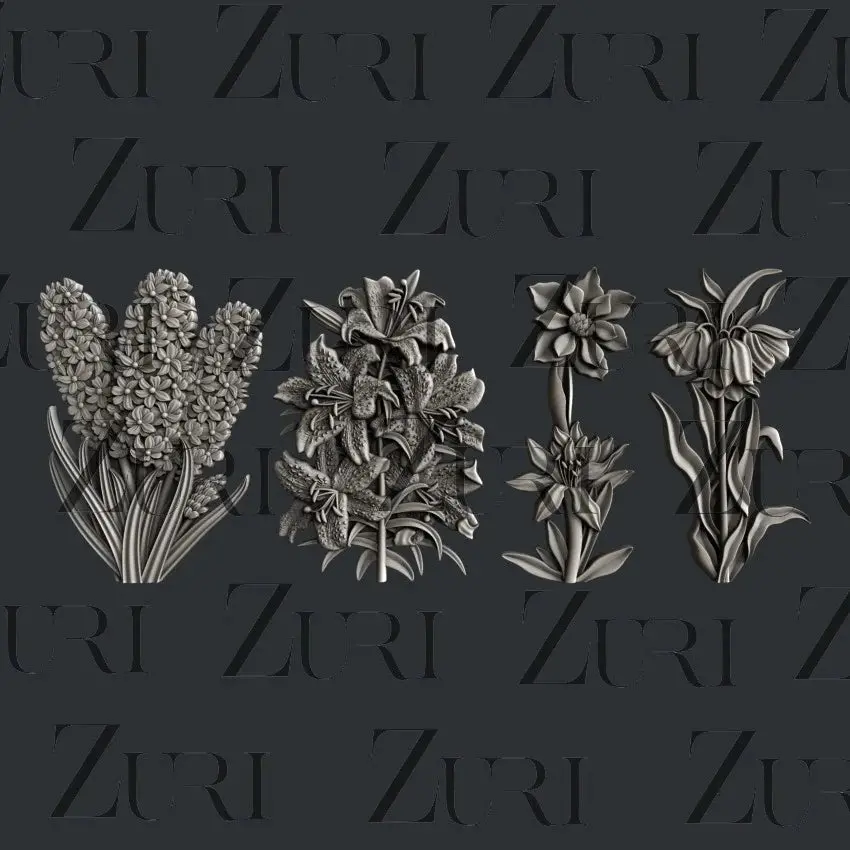 Zuri Designs Flower Blooms Set 2 1