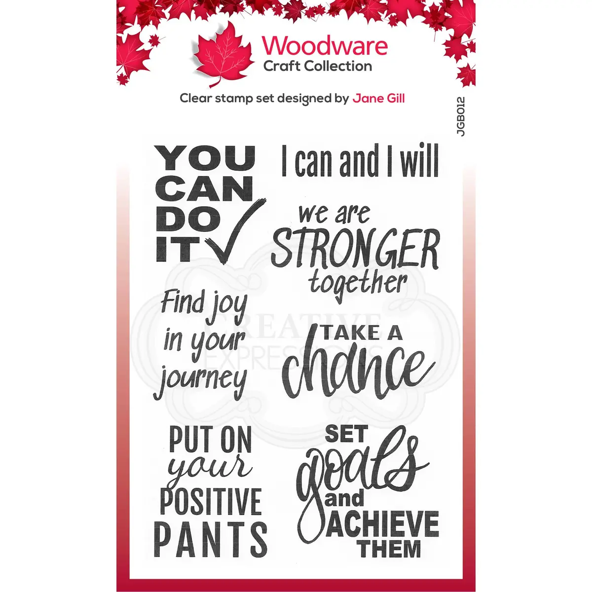 Woodware Clear Singles You Can Do It! A5 Stamp 1