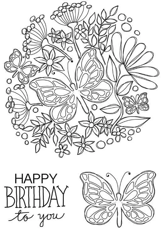Woodware Clear Singles - Butterfly Posy 1