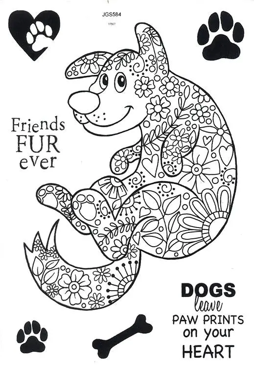 Woodware Clear Singles - Decorative Dog 1
