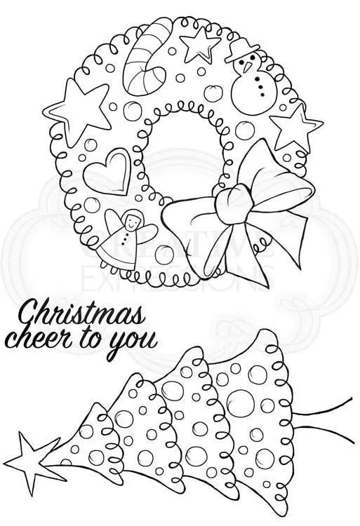 Woodware Clear Singles - Dotty Wreath 1