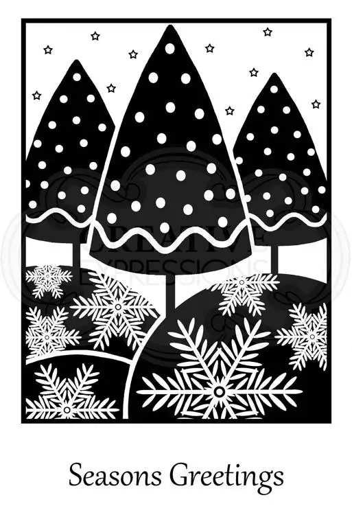 Woodware Clear Singles - Framed Trees 1
