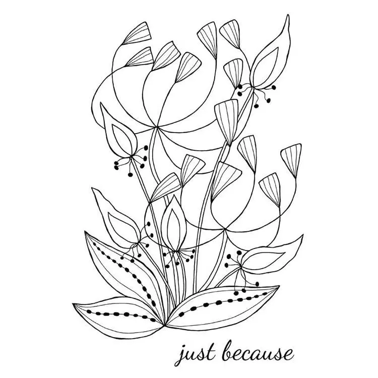 Woodware Clear Singles Bold Blooms - Heather 1