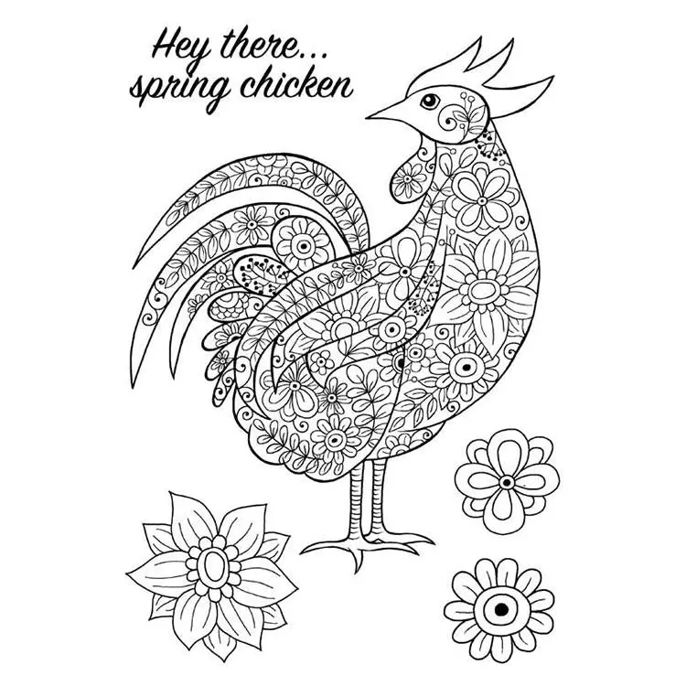 Woodware Clear Singles Decorative Cockerel 1