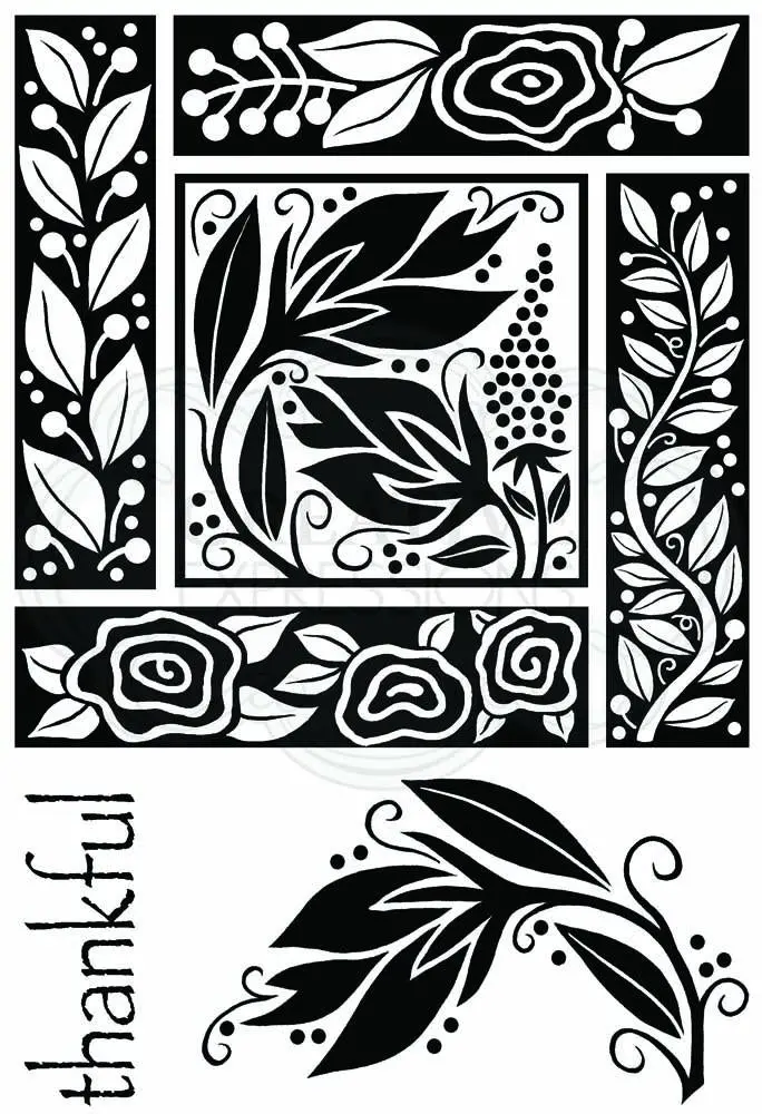 Woodware Clear Singles Floral Block 4 In X 6 In Stamp 1