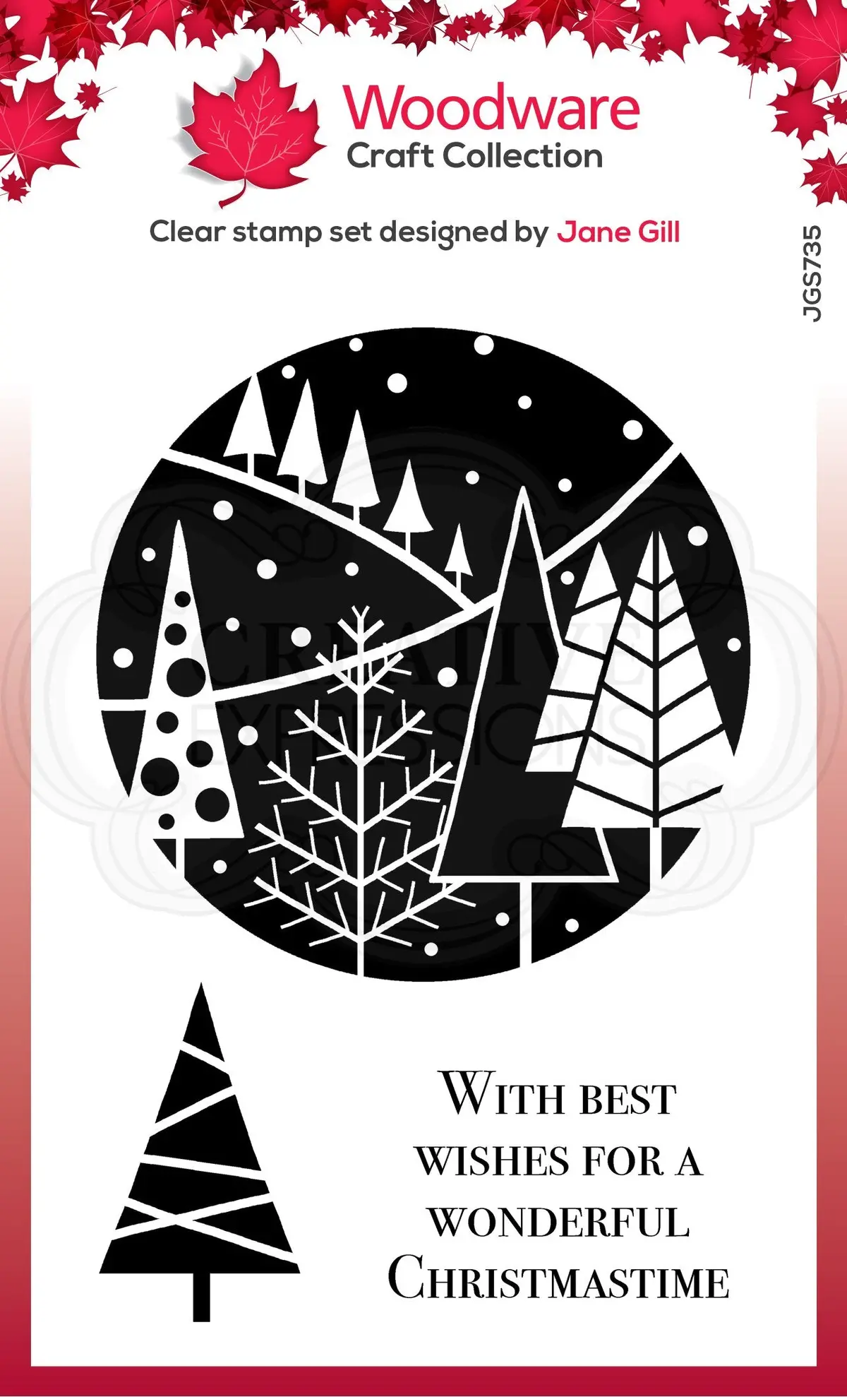 Festive Circle 4 In X 6 In Stamp 1