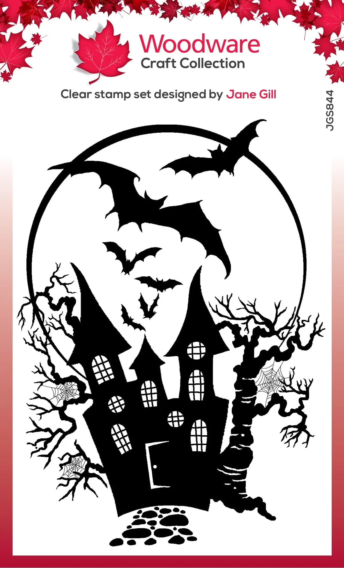Woodware Clear Singles Haunted House 4 In X 6 In Stamp Set 1