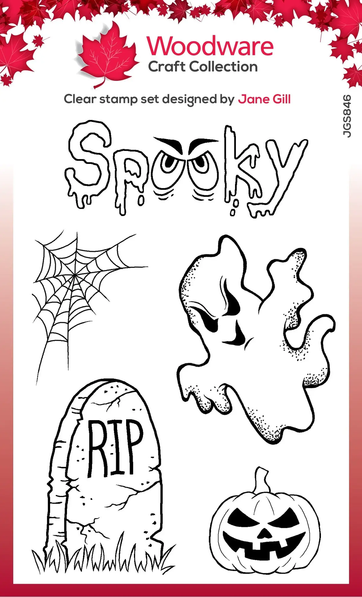 Woodware Clear Singles Spooky Goings On 4 In X 6 In Stamp Set 1