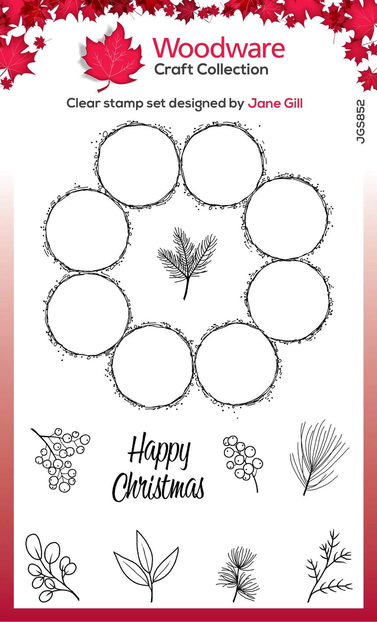 Woodware Clear Singles Bubble Circle 4 In X 6 In Stamp Set 1