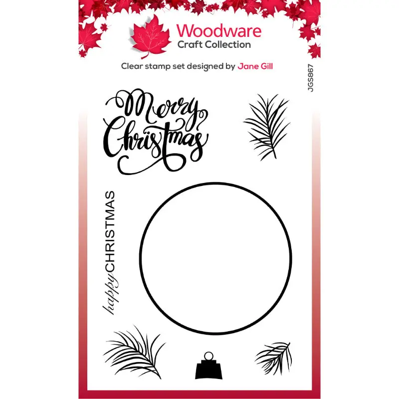 Woodware Clear Singles Paintable Baubles Big Circle 4 In X 6 In Stamp Set 1