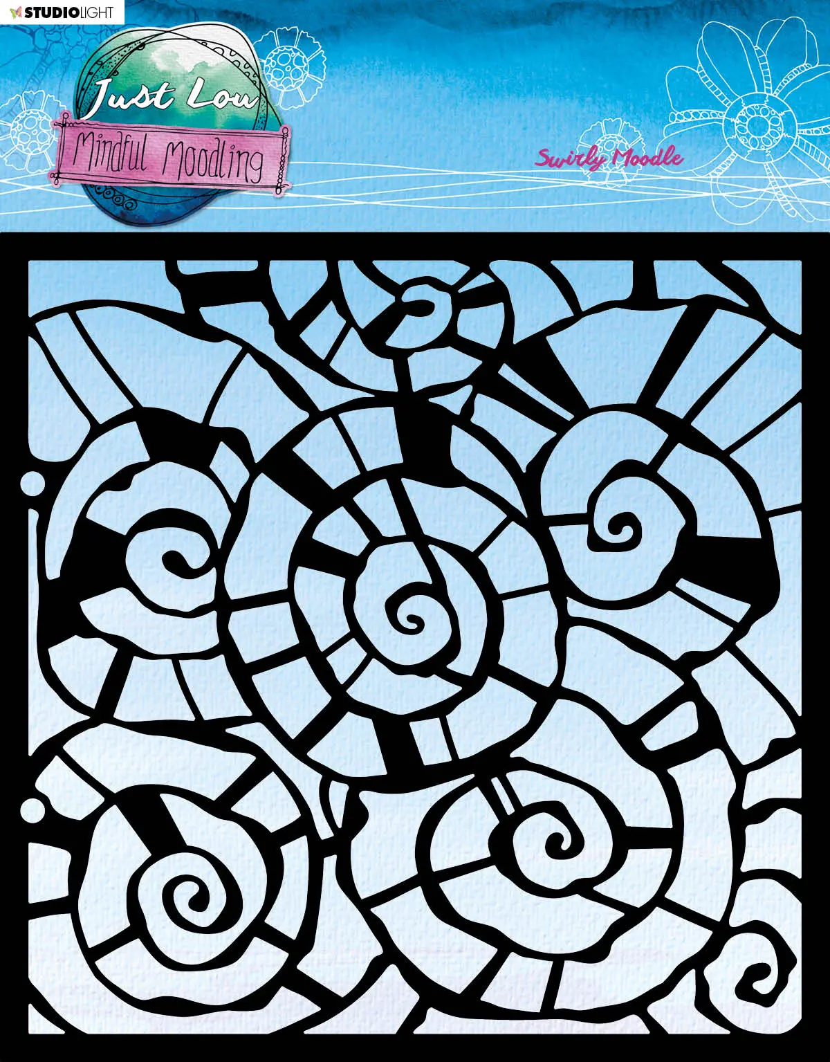 Jl Mask Swirly Moodle Mindful Moodling 203,2X203,2X1mm 1 Pc Nr.90 1