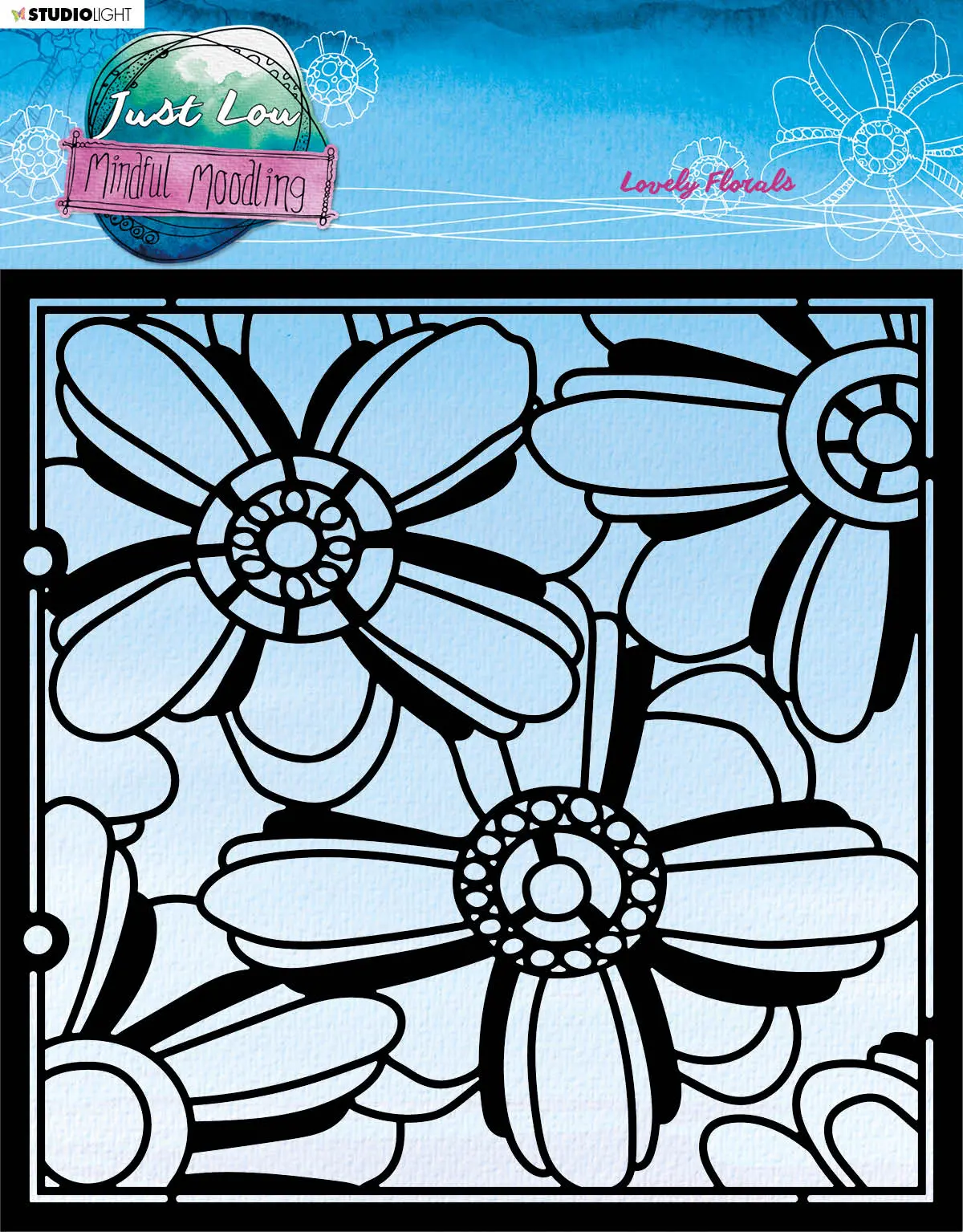 Jl Mask Lovely Florals Mindful Moodling 203,2X203,2X1mm 1 Pc Nr.91 1