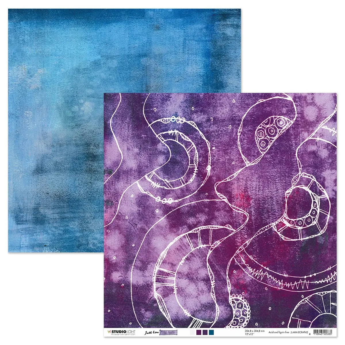 Jl Scrap Blues Mindful Moodling 305X305mm Nr.42 1