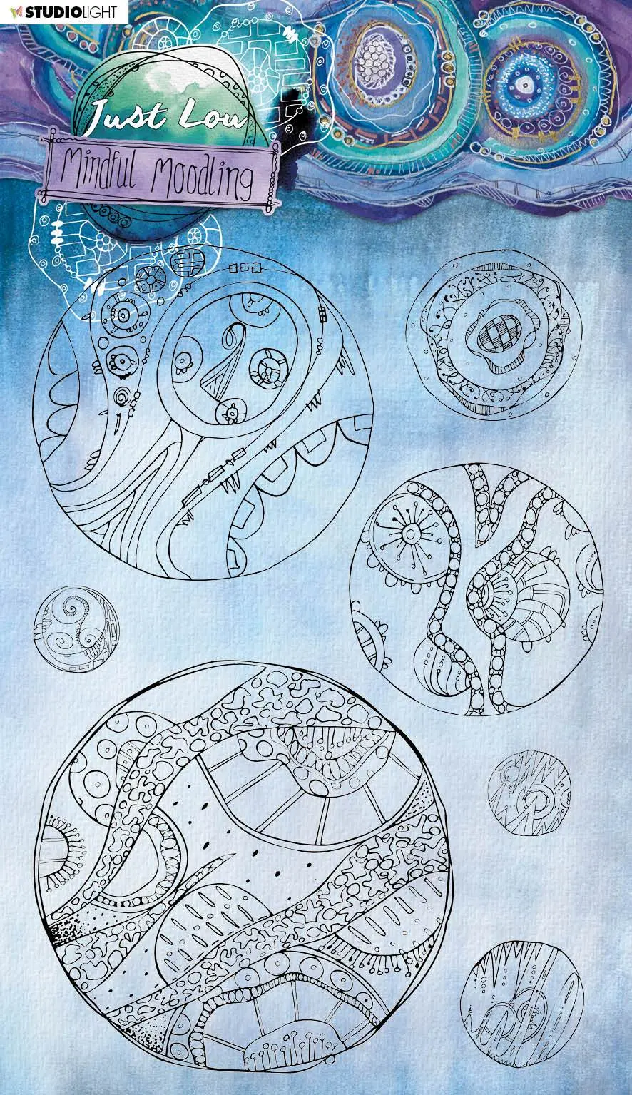 Jl Clear Stamp Circle Moodles Mindful Moodling 210X148mm Nr.49 1