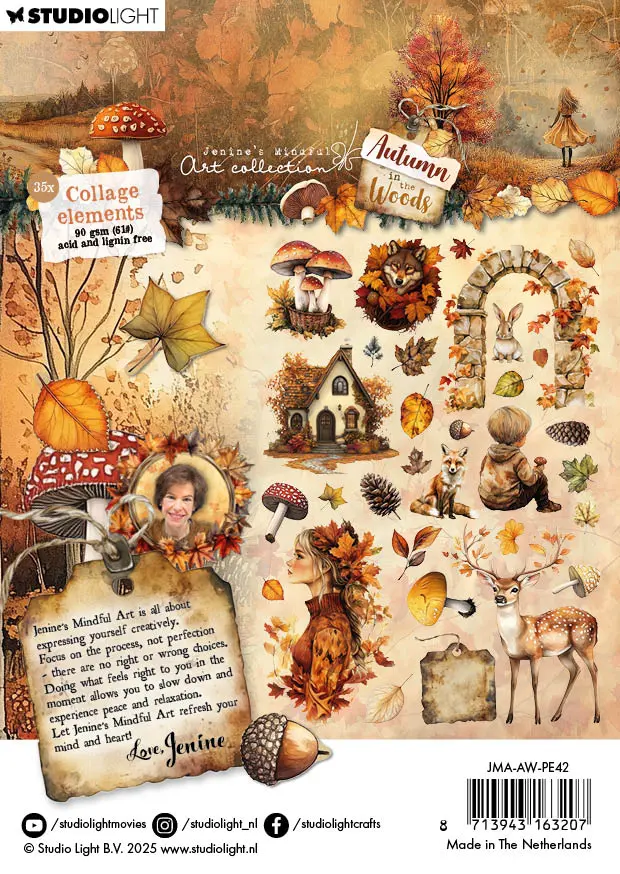 Jma Paper Elements 35 Collage Elements Autumn In The Woods 35 Pieces 1