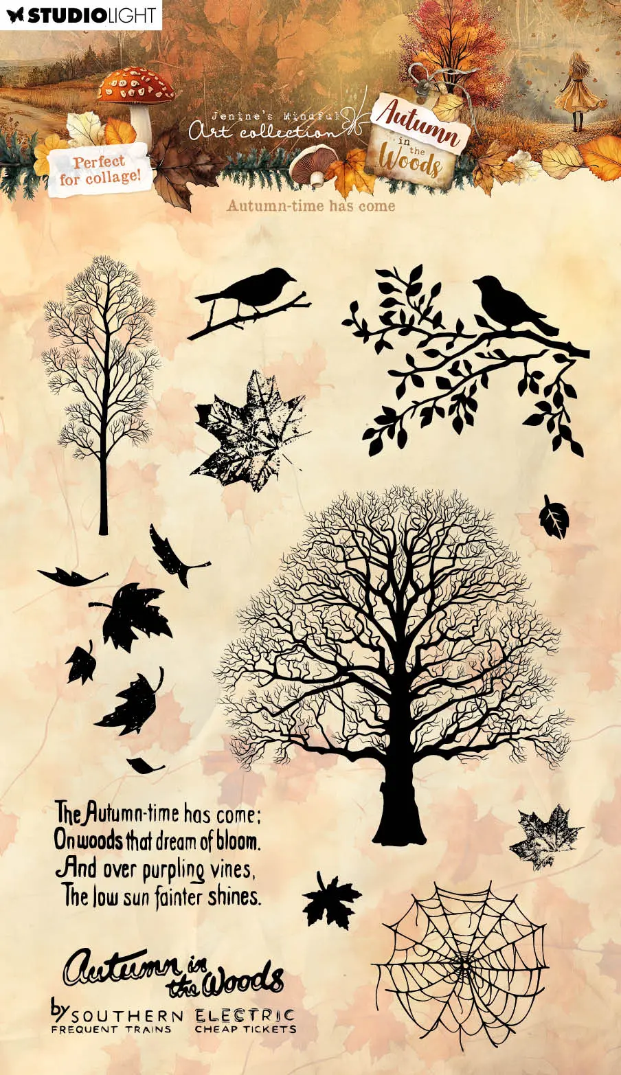 Jma Clear Stamps Autumn-Time Has Come Autumn In The Woods 12 Pieces 1