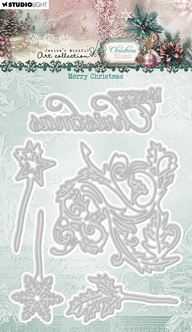 Jma Cutting Die Merry Christmas Christmas Blush 5 Pieces 1