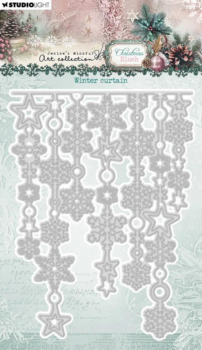 Jma Cutting Die Winter Curtain Christmas Blush 1 Piece 1