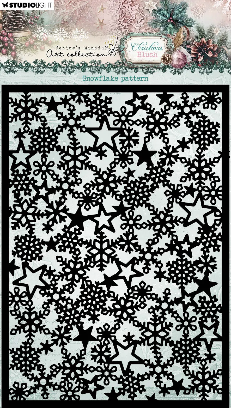 Jma Mask Snowflake Pattern Christmas Blush 1 Piece 1