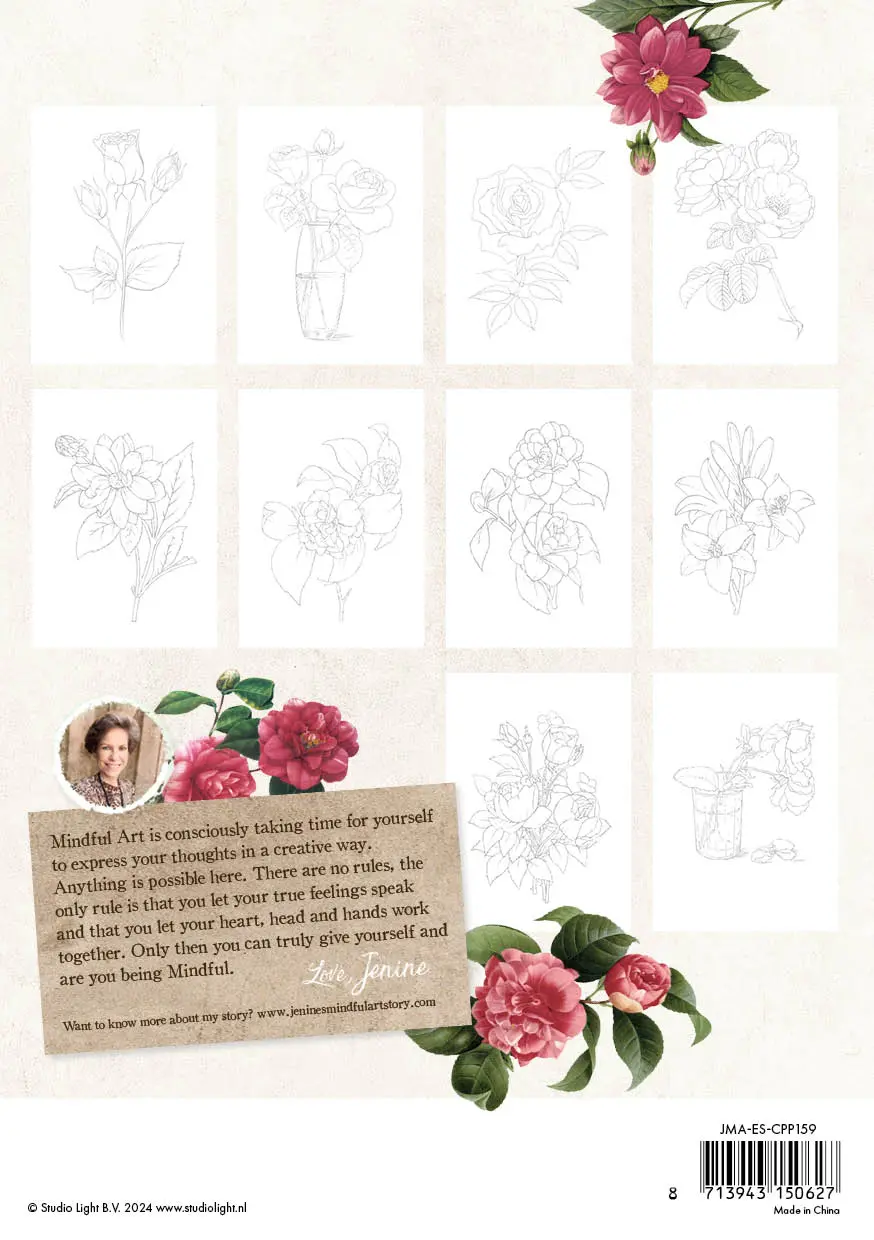 Jma Coloring Paper Pad 10X2 Flowers Essentials 20 Sh 2
