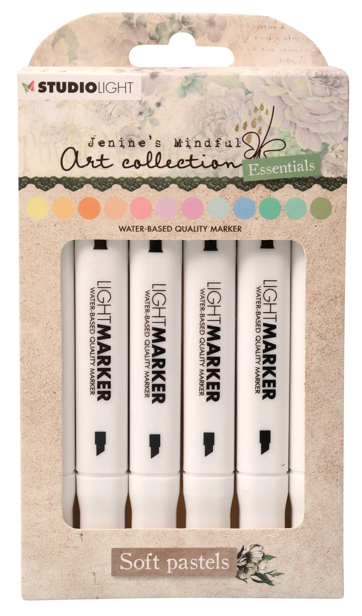 Jma Light Markers Soft Pastels Essentials 95X152x32mm 12 Pc Nr.14 1