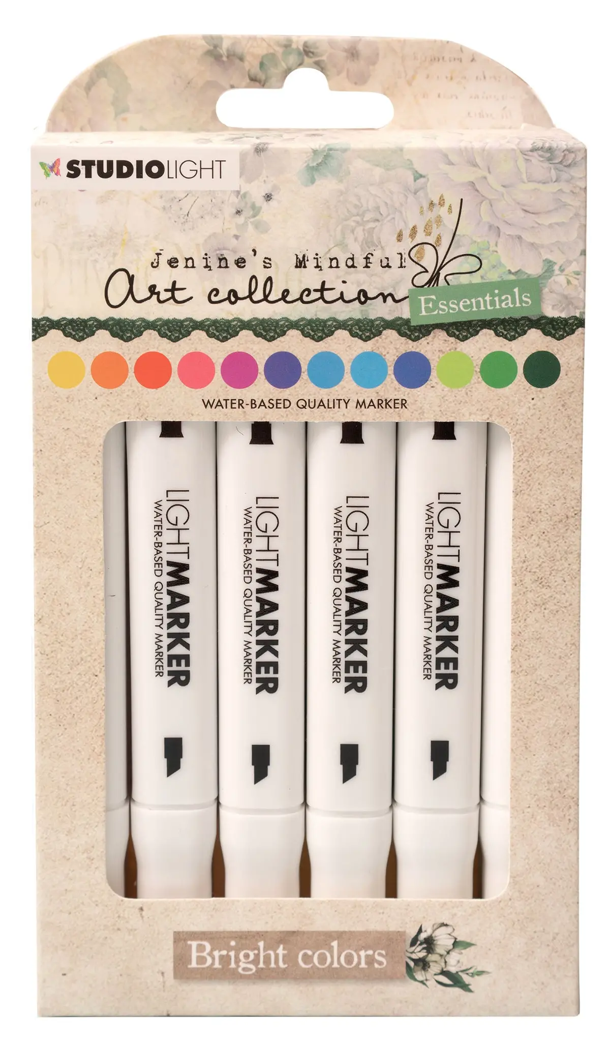 Jma Light Markers Bright Colors Essentials 95X152x32mm 12 Pc Nr.15 1