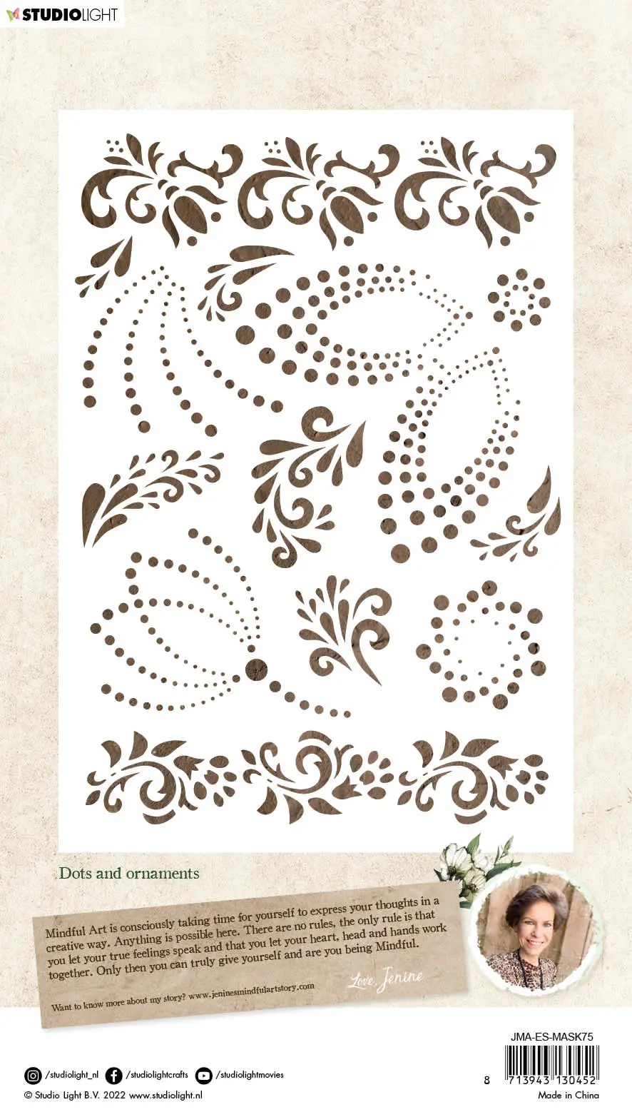 Jma Mask Dots And Ornaments Essentials 148X210x1mm 1 Pc Nr.75 2