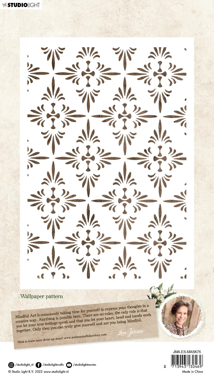 Jma Mask Wallpaper Pattern Essentials 148X210x1mm 1 Pc Nr.76 2