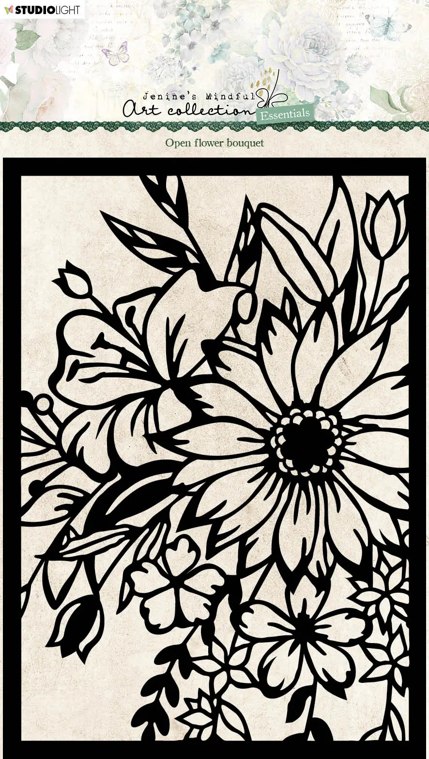 Jma Mask Open Flower Bouquet Essentials 148X210x1mm 1 Pc Nr.77 1