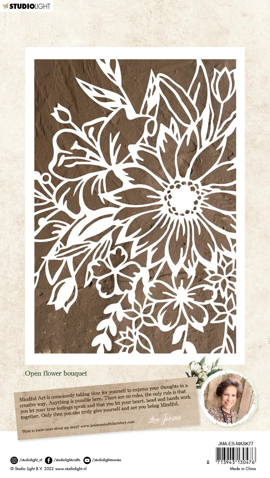 Jma Mask Open Flower Bouquet Essentials 148X210x1mm 1 Pc Nr.77 2