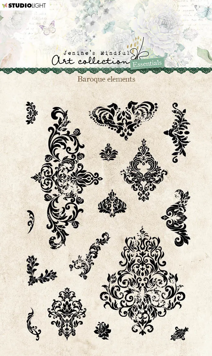 Jma Clear Stamp Baroque Ornaments Essentials 105X148x3mm 16 Pc Nr.213 1