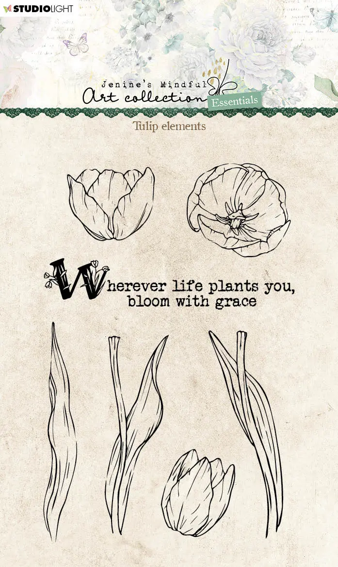 Jma Clear Stamp Tulip Elements Essentials 148X105x3mm 7 Pc Nr.338 1