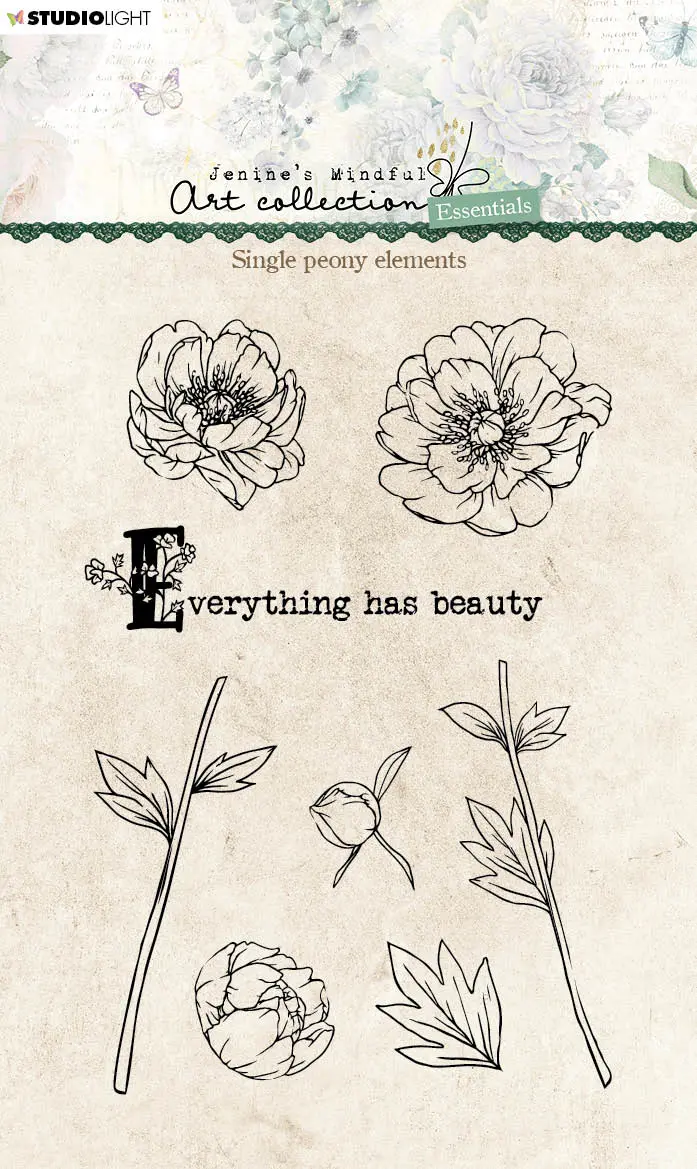 Jma Clear Stamp Single Peony Elements Essentials 148X105x3mm 8 Pc Nr.339 1