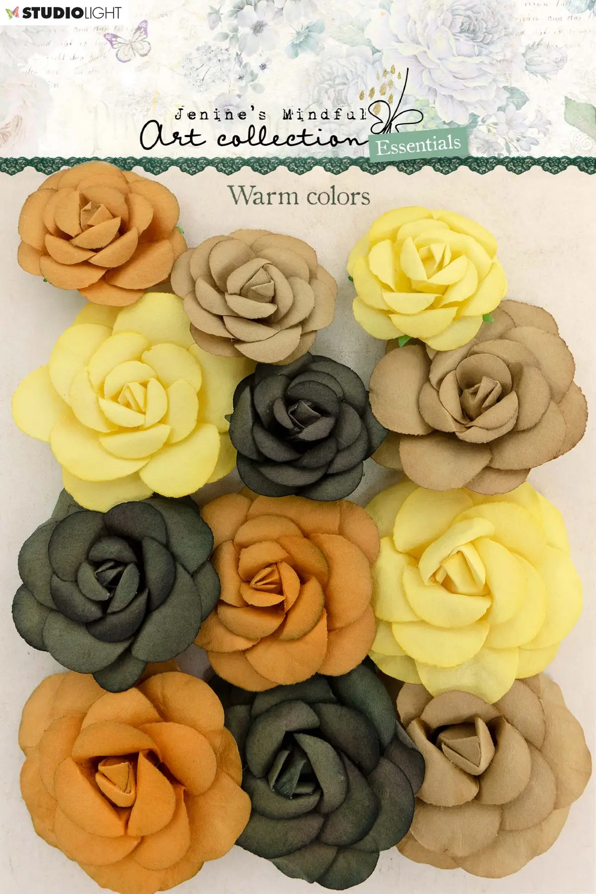 Jma Paper Flowers Warm Colors Essentials 90X120x6mm 12 Pc Nr.04 1