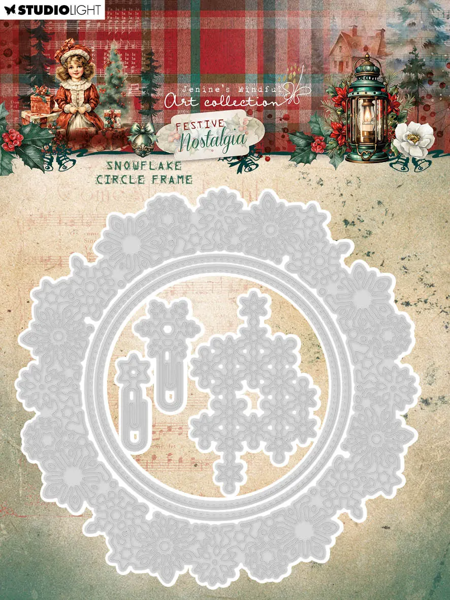 Jma Cutting Die Snowflake Circle Frame Festive Nostalgia 6 Pc 1