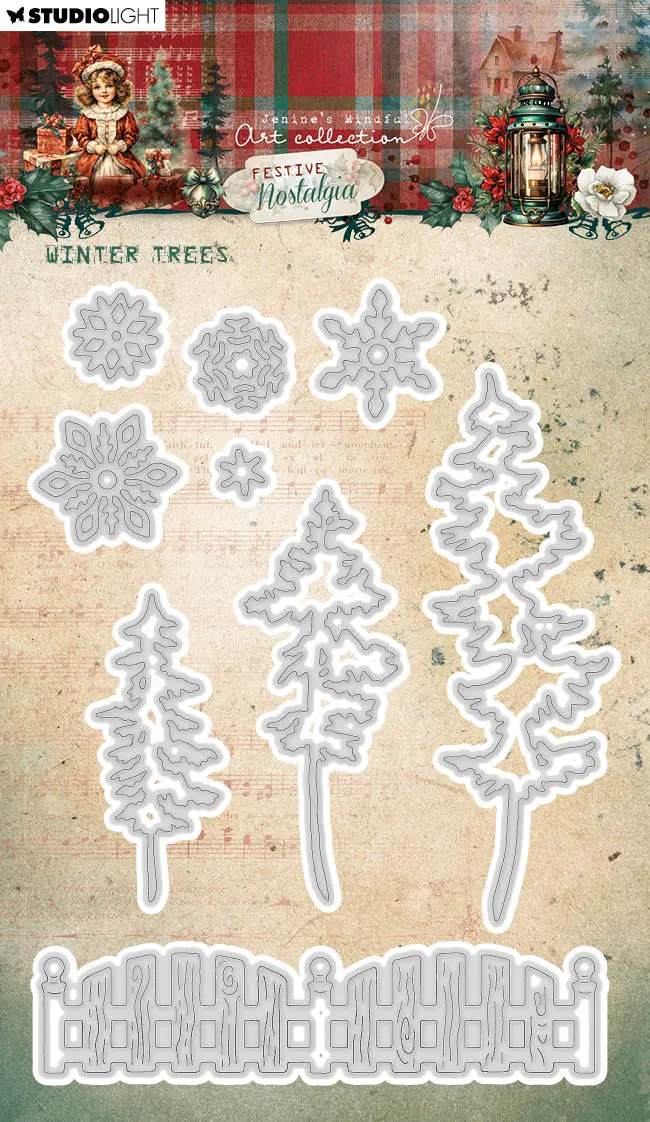 Jma Cutting Die Winter Trees Festive Nostalgia 9 Pc 1
