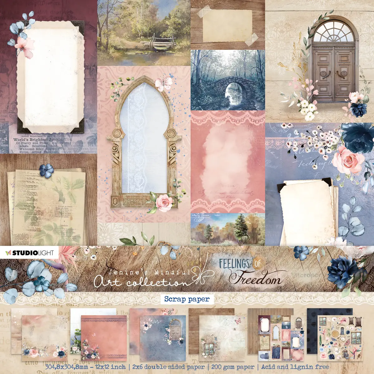 Jma Paper Set Design Paper Feelings Of Freedom 304,8X304,8X3mm 12 Sh Nr.26 1