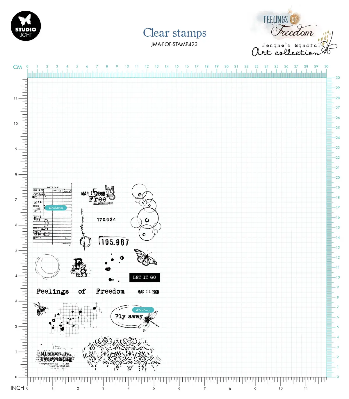 Jma Clear Stamp Enhancement Set Feelings Of Freedom 130X189x3mm 20 Pc Nr.423 2