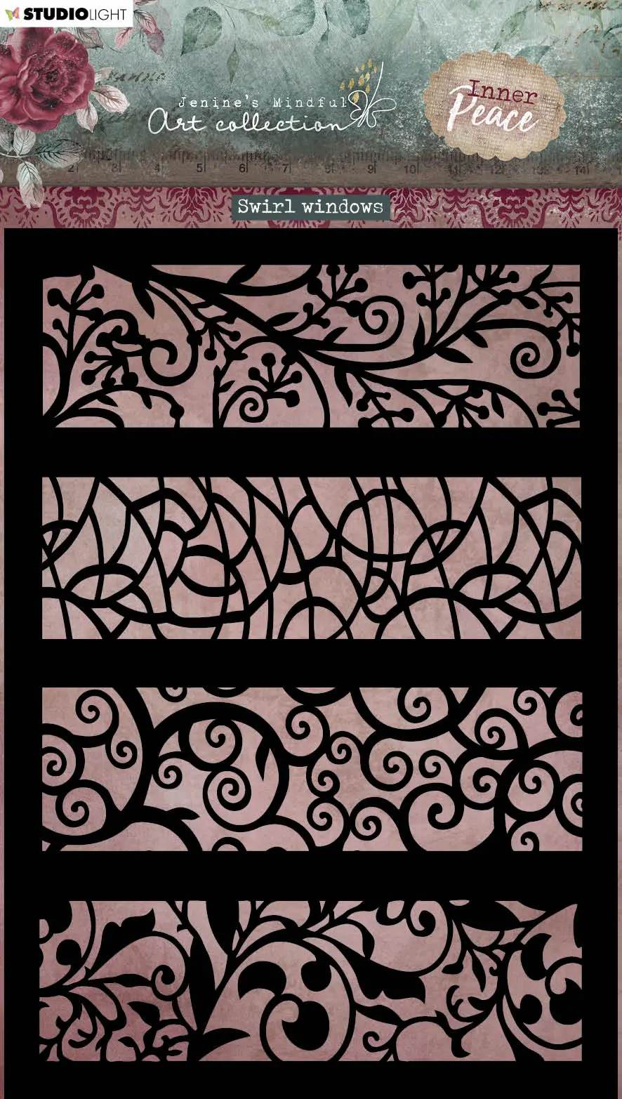 Jma Mask Swirl Windows Inner Peace 148X210x1mm 1 Pc Nr.129 1