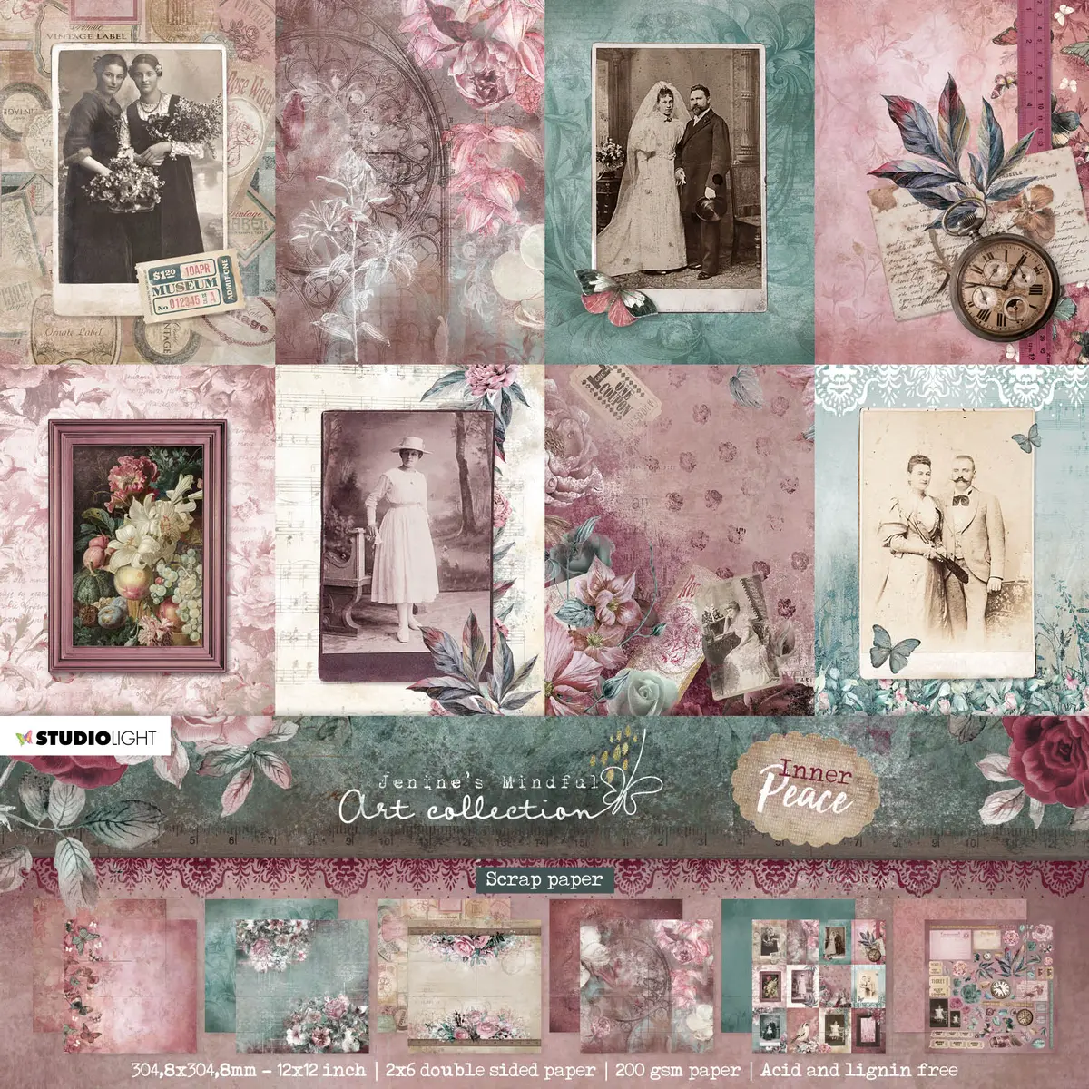 Jma Scrap Set Backgrounds & Elements Inner Peace 304,8X304,8X3mm 12 Sh Nr.13 1