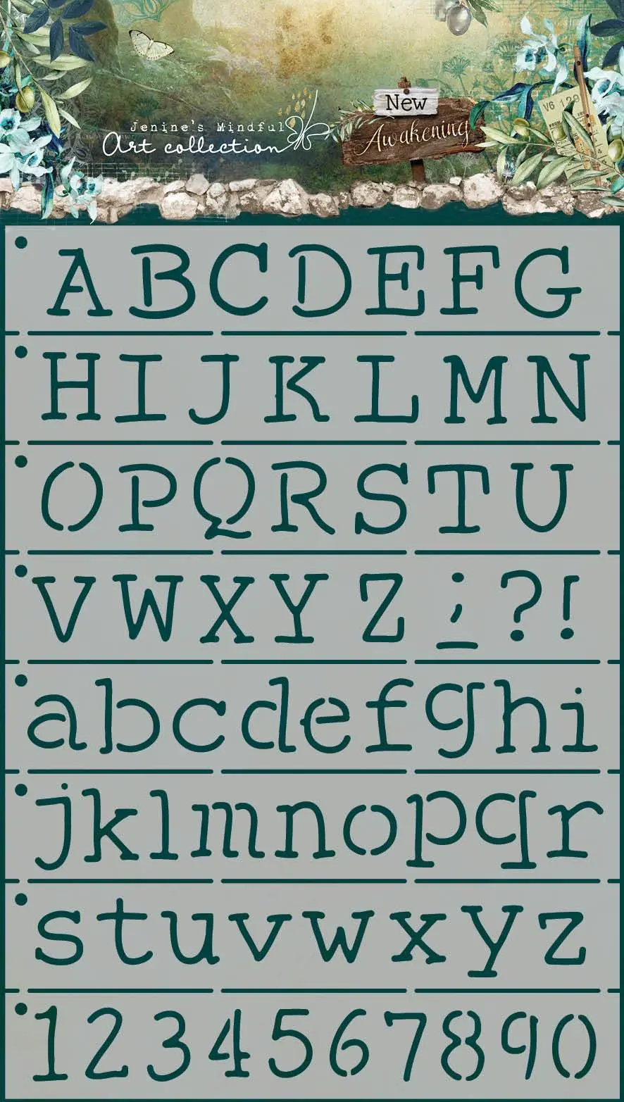 Jma Mask Alphabet Playful Typewriter New Awakening 148X210mm Nr.06 1