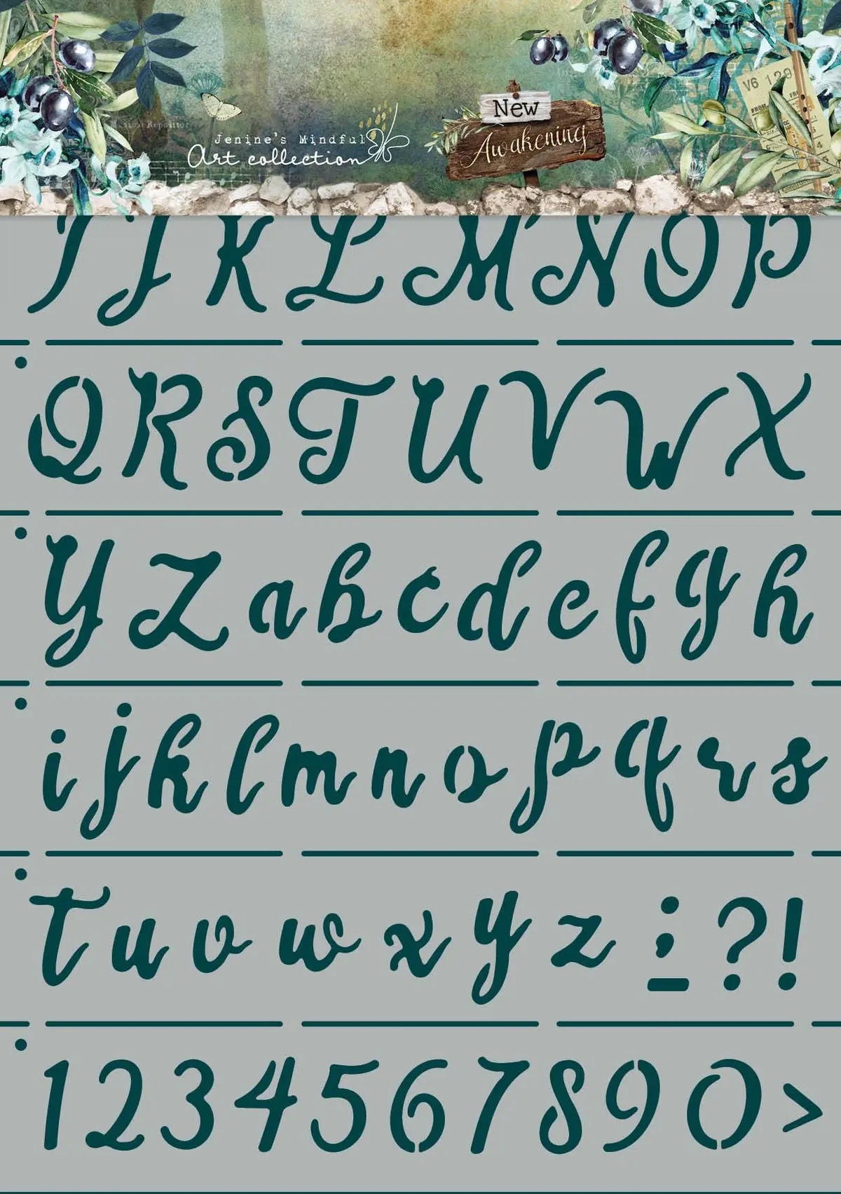 Jma Mask Alphabet Hand Lettering New Awakening 210X297mm Nr.07 1