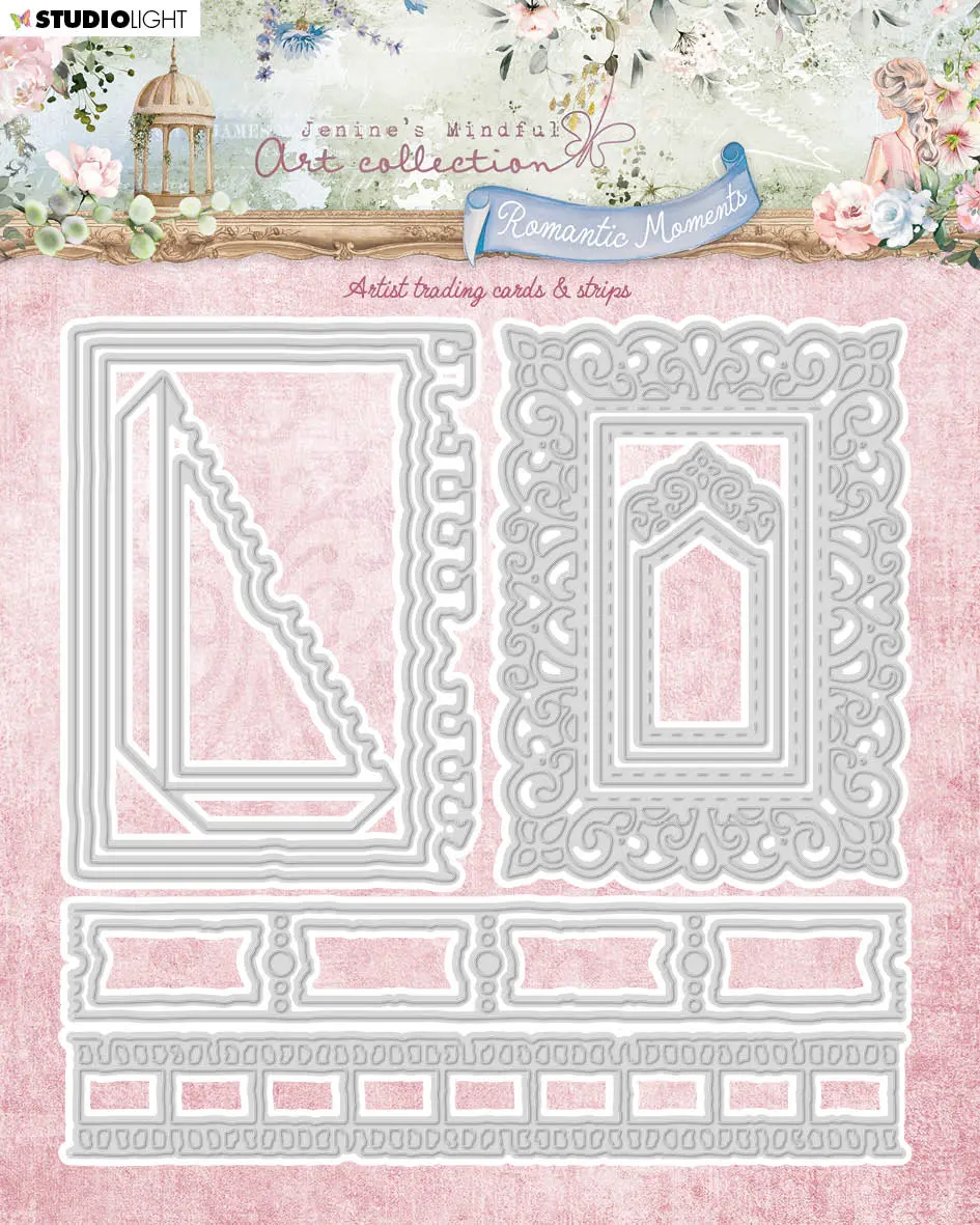 Jma Cutting Die Artist Trading Cards & Strips Romantic Moments 135X135x1mm 15 Pc Nr.573 1