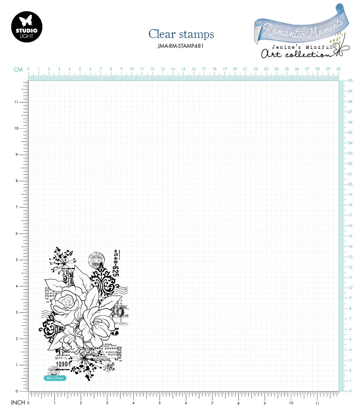 Jma Clear Stamp Sending Roses Romantic Moments 88X129x3mm 1 Pc Nr.481 2