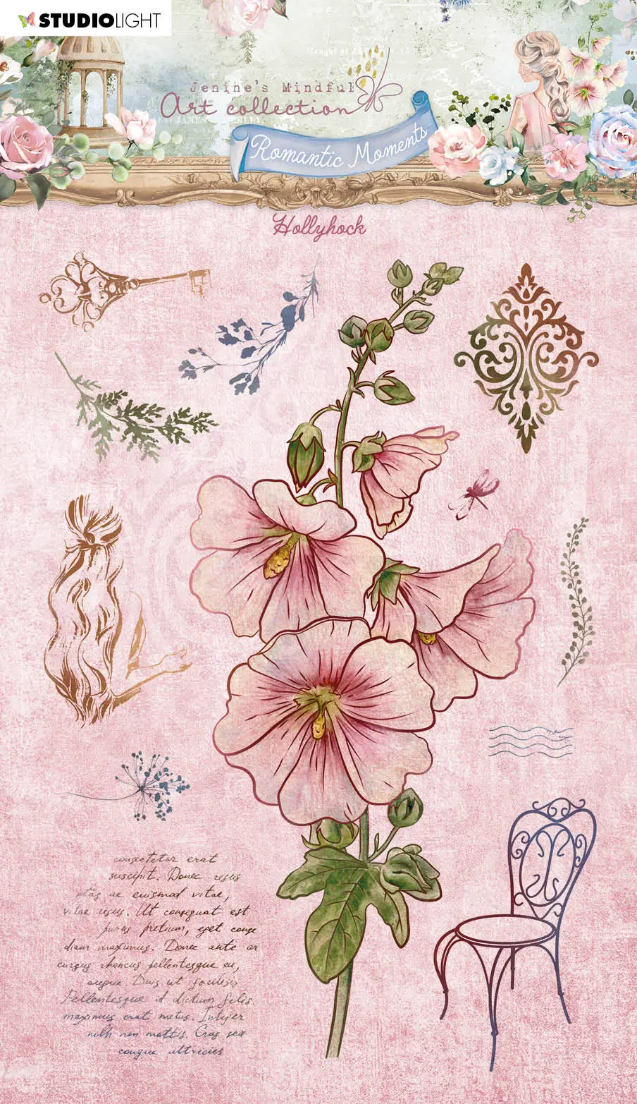 Jma Clear Stamp Hollyhock Romantic Moments 135X197x3mm 12 Pc Nr.483 1