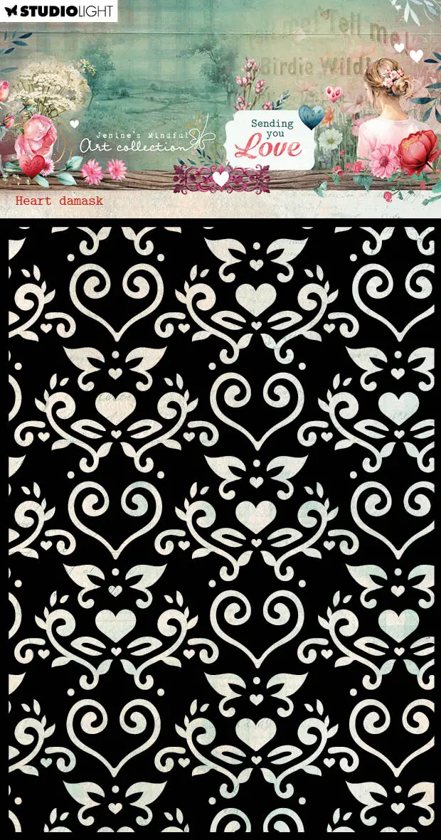 Jma Mask Heart Damask Sending You Love 1 Pc 1