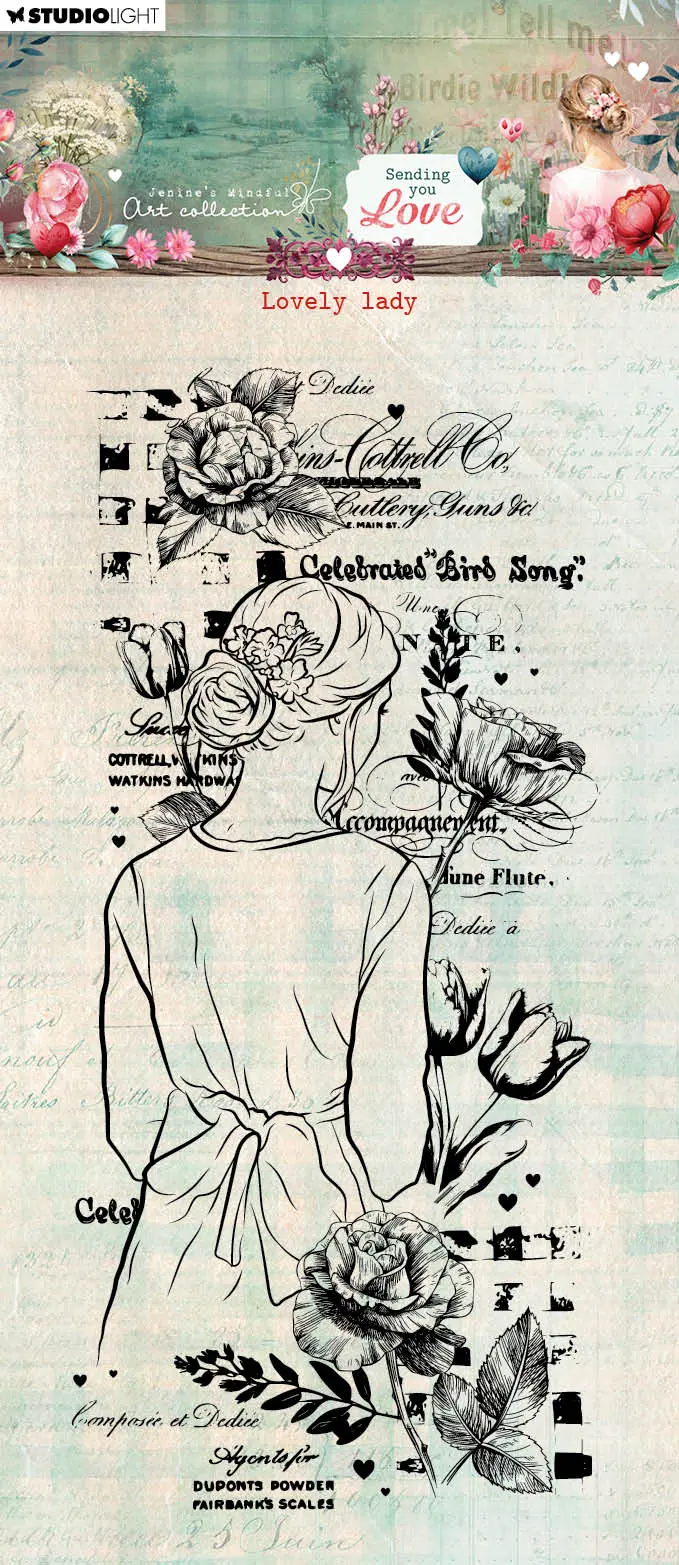 Jma Clear Stamps Lovely Lady Sending You Love 1 Pc 1