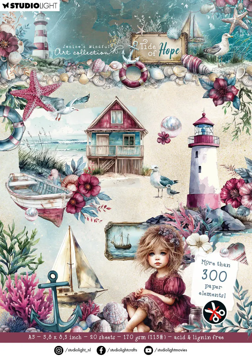 Jma Die-Cut Paper Pad Tide Of Hope 20 Sheets 1