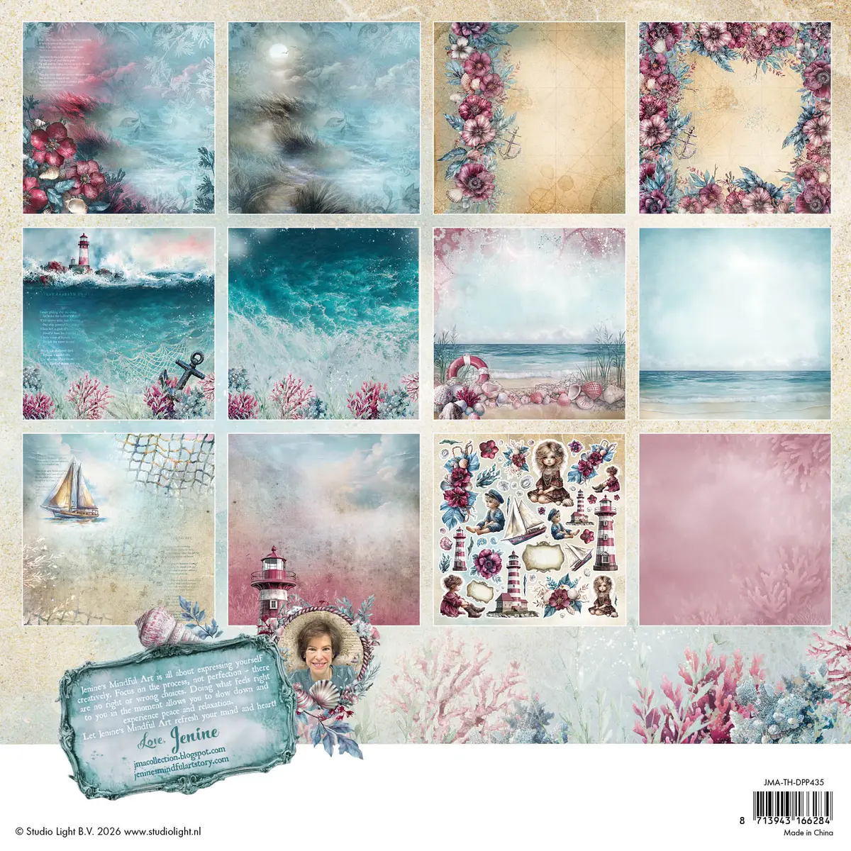 Jma Designer Paper Pad Double-Sided Scrapbooking Tide Of Hope 12 Sheets 2