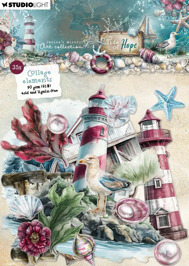 Jma Paper Elements 35 Collage Elements Tide Of Hope 35 Pieces 1